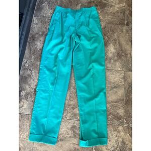 Vintage 80s/90s Calvin Klein Mens Green Pants Elastic Size 29 Made in USA